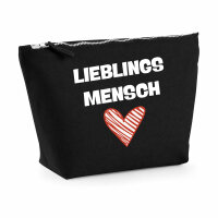 Kulturbeutel Lieblingsmensch Herz 1 Liter Charcoal