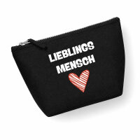 Kulturbeutel Lieblingsmensch Herz 1 Liter Charcoal