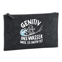 Kulturbeutel Genitiv ins Wasser Dativ ist 1 Liter Charcoal