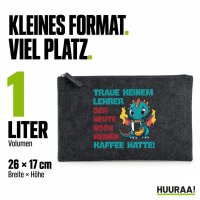Kulturbeutel Lehrer trauen noch keinen Kaffee hatte 1 Liter Charcoal