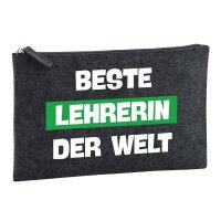 Kulturbeutel Beste Lehrerin der Welt 1 Liter Charcoal