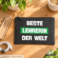 Kulturbeutel Beste Lehrerin der Welt 1 Liter Charcoal