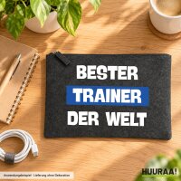 Kulturbeutel Bester Trainer der Welt 1 Liter Charcoal