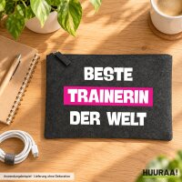 Kulturbeutel Beste Trainerin der Welt 1 Liter Charcoal