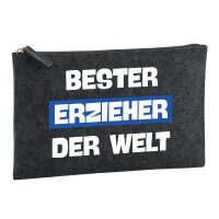 Kulturbeutel Bester Erzieher der Welt 1 Liter Charcoal