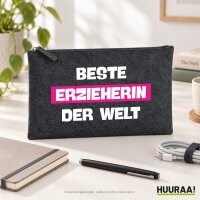 Kulturbeutel Beste Erzieherin der Welt 1 Liter Charcoal