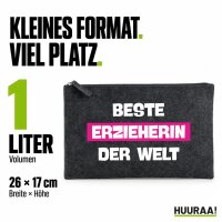 Kulturbeutel Beste Erzieherin der Welt 1 Liter Charcoal