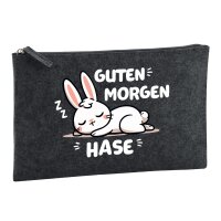 Kulturbeutel Guten Morgen Hase 1 Liter Charcoal