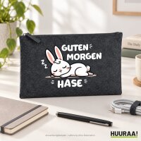 Kulturbeutel Guten Morgen Hase 1 Liter Charcoal