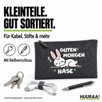 Kulturbeutel Guten Morgen Hase 1 Liter Charcoal