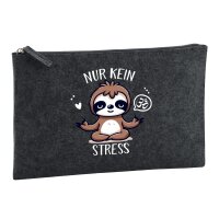 Kulturbeutel Nur keinen Stress Yoga Faultier 1 Liter...