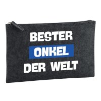 Kulturbeutel Bester Onkel der Welt 1 Liter Charcoal