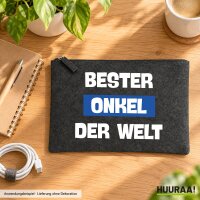 Kulturbeutel Bester Onkel der Welt 1 Liter Charcoal