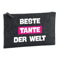 Kulturbeutel Beste Tante der Welt 1 Liter Charcoal
