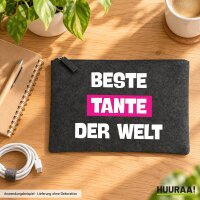 Kulturbeutel Beste Tante der Welt 1 Liter Charcoal