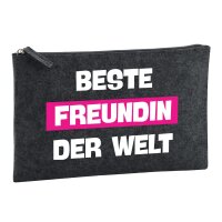 Kulturbeutel Beste Freundin der Welt 1 Liter Charcoal