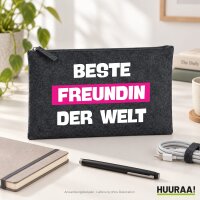 Kulturbeutel Beste Freundin der Welt 1 Liter Charcoal