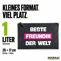 Kulturbeutel Beste Freundin der Welt 1 Liter Charcoal