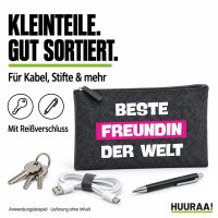 Kulturbeutel Beste Freundin der Welt 1 Liter Charcoal
