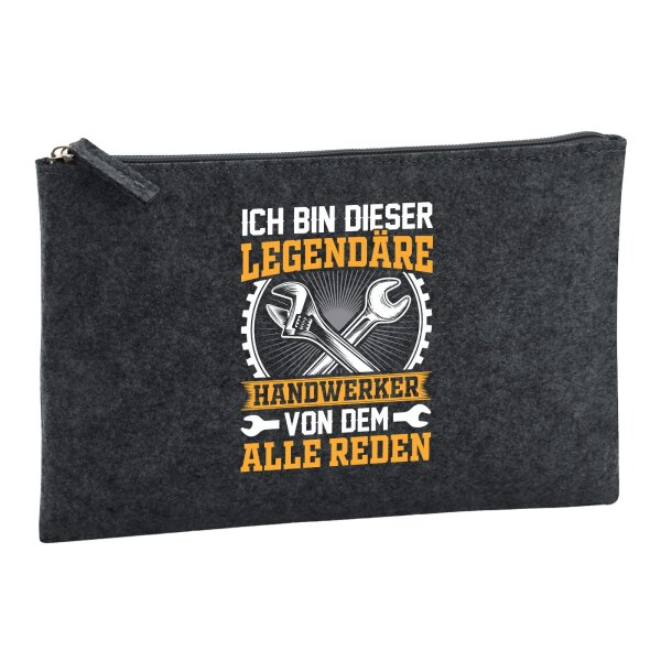 Kulturbeutel Ich legendäre Handwerker von dem alle reden 1 Liter Charcoal