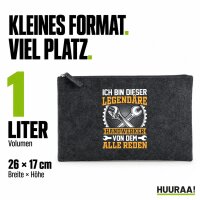 Kulturbeutel Ich legendäre Handwerker von dem alle reden 1 Liter Charcoal