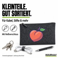 Kulturbeutel Pfirsich Comic 1 Liter Charcoal