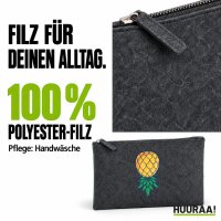 Kulturbeutel Ananas Comic 1 Liter Charcoal
