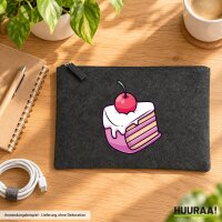 Kulturbeutel Kuchen Torte 1 Liter Charcoal