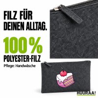 Kulturbeutel Kuchen Torte 1 Liter Charcoal