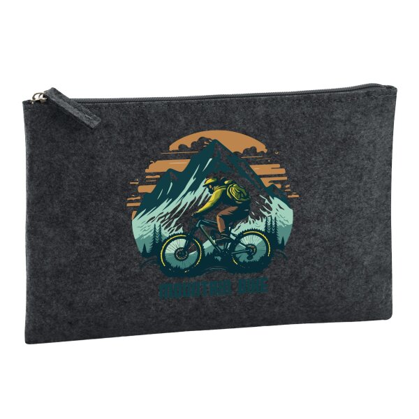 Kulturbeutel Mountain Bike Berge 1 Liter Charcoal
