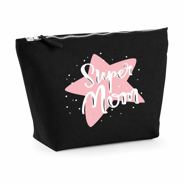 Kulturbeutel Super Mom Beste Mama 1 Liter Charcoal