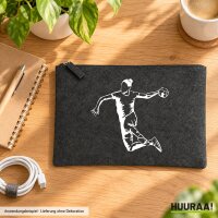 Kulturbeutel Handball Silhouette 1 Liter Charcoal
