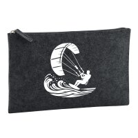 Kulturbeutel Kitesurfen Silhouette 1 Liter Charcoal