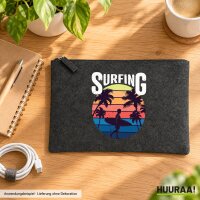 Kulturbeutel Surfing Beach Sunset 1 Liter Charcoal