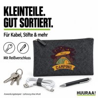 Kulturbeutel let´s go camping Zelt 1 Liter Charcoal