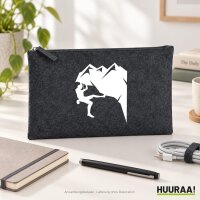 Kulturbeutel Klettern Silhouette 1 Liter Charcoal
