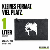 Kulturbeutel Klettern Silhouette 1 Liter Charcoal