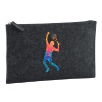 Kulturbeutel Tennis Spieler bunte Silhouette 1 Liter...