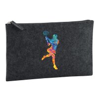 Kulturbeutel Tennis Spielerin bunte Silhouette 1 Liter...
