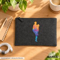 Kulturbeutel Baseball Pitcher bunte Silhouette 1 Liter...