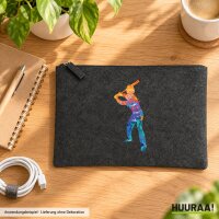 Kulturbeutel Baseball Batter Spieler bunte Silhouette 1...