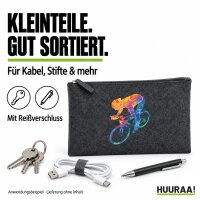 Kulturbeutel Radsport bunte Silhouette 1 Liter Charcoal