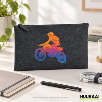 Kulturbeutel Motocross bunte Silhouette 1 Liter Charcoal