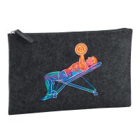 Kulturbeutel Fitness Training Bench Press Silhouette 1...