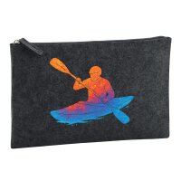Kulturbeutel Canoeing Kajakfahren bunte Silhouette 1...