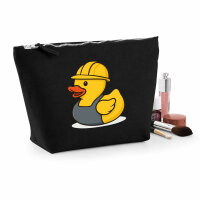 Kulturbeutel Quietscheente Industrie Comic Gummiente 1 Liter Charcoal