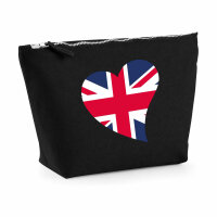 Kulturbeutel England Flagge Herz 1 Liter Charcoal