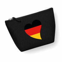 Kulturbeutel Deutschland Flagge Herz 1 Liter Charcoal