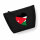 Kulturbeutel Jordanien Flagge Herz 1 Liter Charcoal