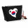 Kulturbeutel Südkorea Flagge Herz 1 Liter Charcoal